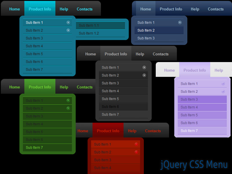 Create jQuery CSS Menu for your Website with beautiful effects easily!
