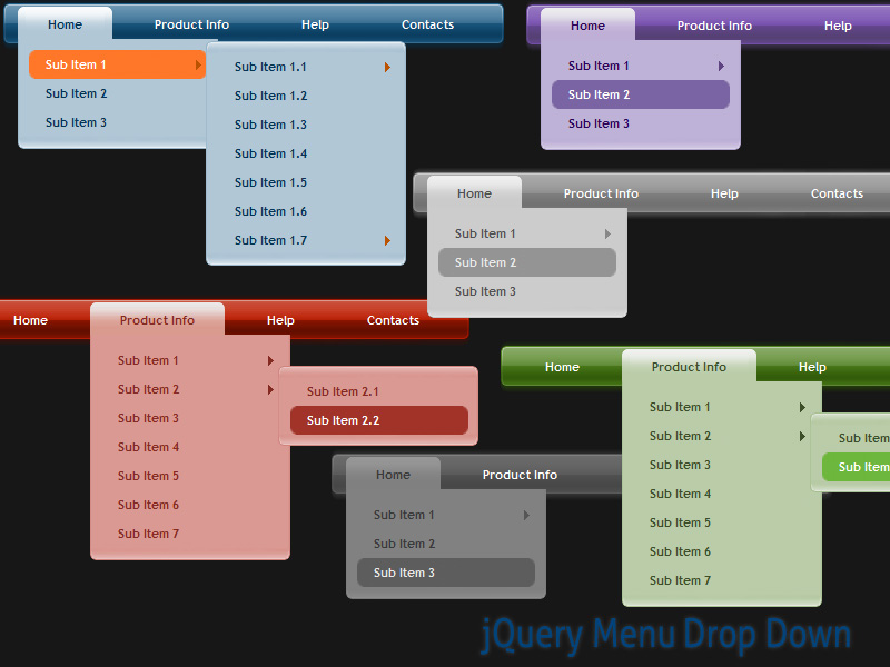 Create jQuery Menu Drop Down for your Website with beautiful effects easily!