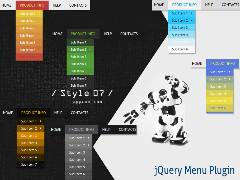 jQuery Menu Plugin makes adding the menu to your website super simple.